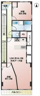 エスタ塚口Ⅱ【3階】の間取り
