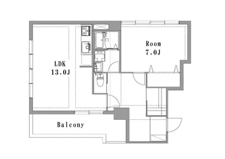 高蔵寺ビル【203B号室】の間取り