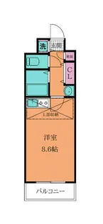 NO65 クロッシングタワー【212号室】の間取り