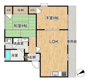 アビタシオン海浜【B101号室】の間取り