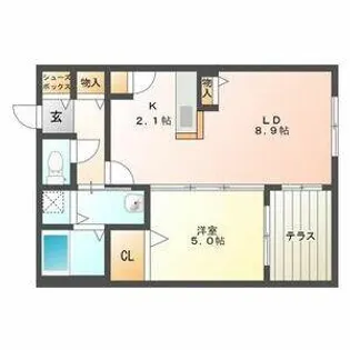 フランセレジデンシア グレース南麻生【1階】の間取り