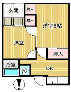 塩川荘【3-B号室】の間取り