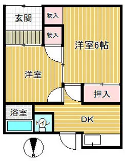 塩川荘【3-B号室】の間取り