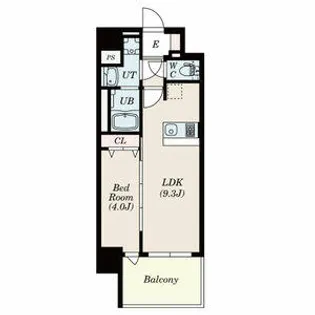 エスライズ神戸三宮山手通壱番館【0501号室】の間取り