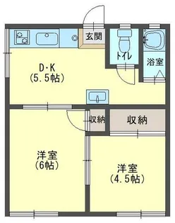プログレス伊佐津【102号室】の間取り