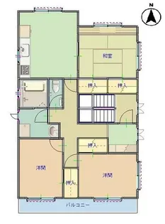 岡山丁マンション【3号室】の間取り