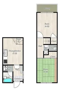 シャルダン新森【301号室】の間取り