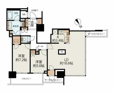 ザ・セントラルマークタワー【29階】の間取り