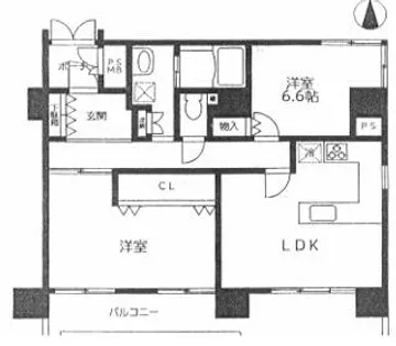 メロディーハイム中津5番館【5階】の間取り