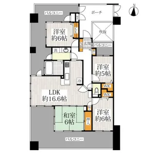 シティライフ生の松原2【5階】の間取り