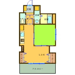 レジデンスカープ博多【6階】の間取り