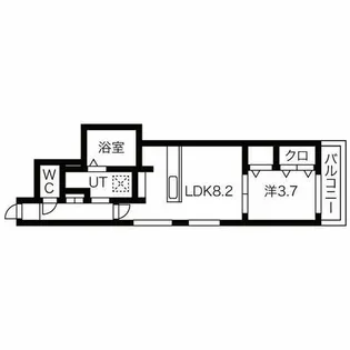ラグゼ北大前【4階】の間取り