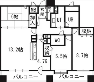 PRIME URBAN円山北四条【3階】の間取り