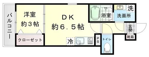 ココングランジュール芦屋西1【0102号室】の間取り