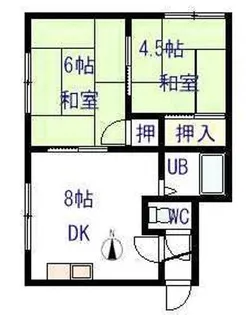 ノースハイム25【101号室】の間取り