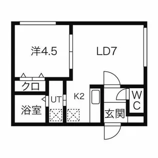 ブルームN33【4階】の間取り