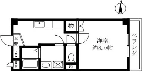 ハイツ中村【2階】の間取り