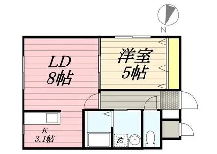 プールオムN10【0305号室】の間取り