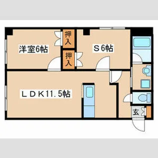 エルムハイツ【3階】の間取り