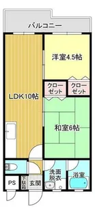 クラブハウス守恒【2階】の間取り