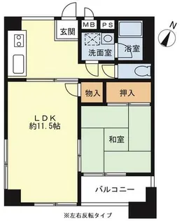 サニーハイツ森北【4階】の間取り