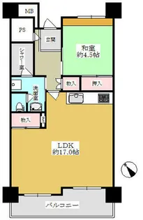 武庫川あおぞらのまち【7階】の間取り