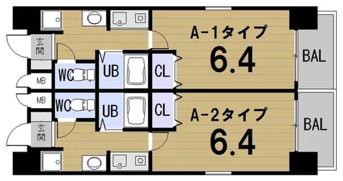 グランドパレス御池衣棚【6階】の間取り