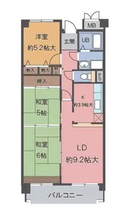 ビオトープ旭ヶ丘【2階】の間取り