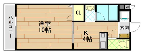 ミズタハイツ【2階】の間取り