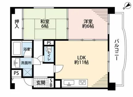 プレジオ山科御陵【302号室】の間取り