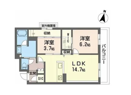 シャーメゾングラン南福岡【3階】の間取り
