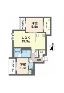 シャーメゾングラン南福岡【3階】の間取り