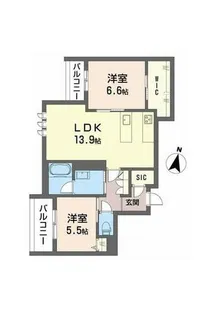 シャーメゾングラン南福岡【3階】の間取り