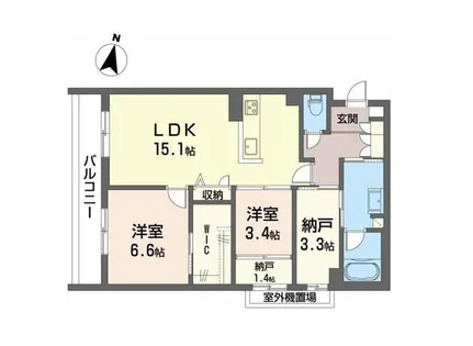 シャーメゾングラン南福岡【3階】の間取り