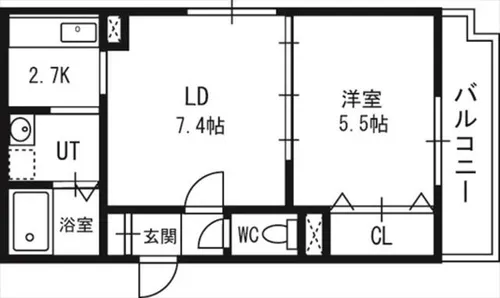 シャトーアンジュラス【4階】の間取り