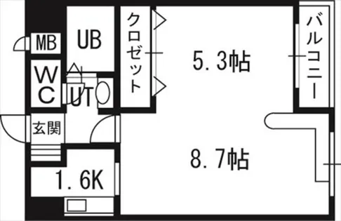 ハウスオブリザ南9条【5階】の間取り