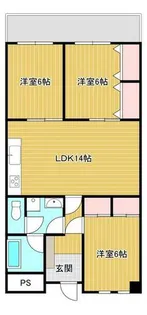 山内ヴィラージュ鴨生田【3階】の間取り