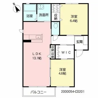 M J SKY C棟【2階】の間取り