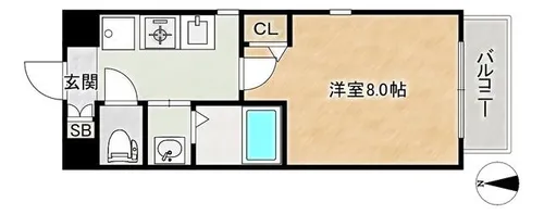KITANOFLATS【1階】の間取り