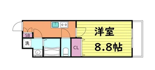 KSロイヤル大阪城【4階】の間取り