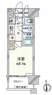 プレサンス玉造駅前【604号室】の間取り