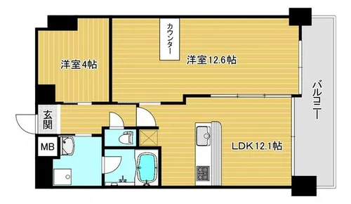 プリオーレ24堀川紫明【B-10号室】の間取り