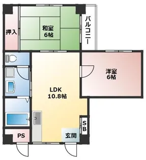 エンゼル五番館【3階】の間取り