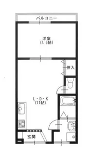 イーストヒルズ【201号室】の間取り