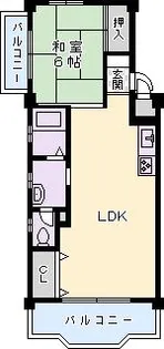 緑地マンション【3階】の間取り