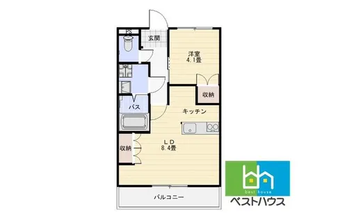 リバティO【202号室】の間取り
