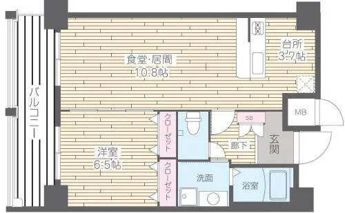 HF四条河原町レジデンス【1006号室】の間取り