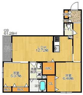 シャーメゾン中野本町【103号室】の間取り