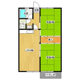 草野マンション 8号館【2階】の間取り