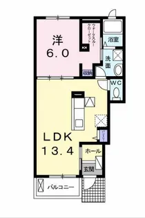 アリエスカーサ【1階】の間取り